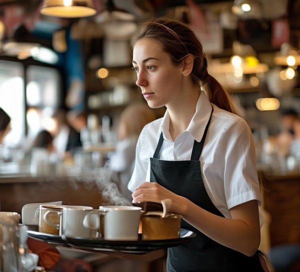 服务员的不平凡工作，细心与紧张并存